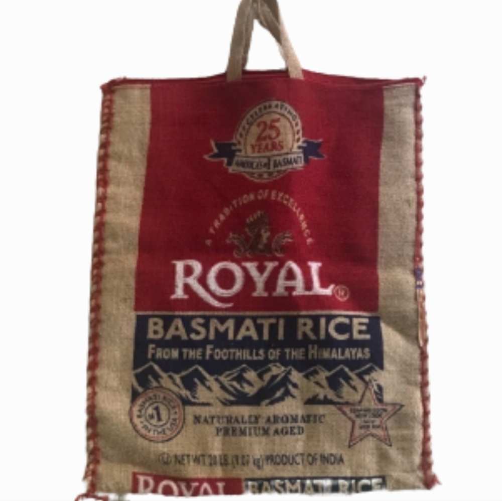 Royal Basmati Zip Burlap Bag